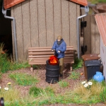 Busch 5434 - H0 - Feuertonne, beleuchtet